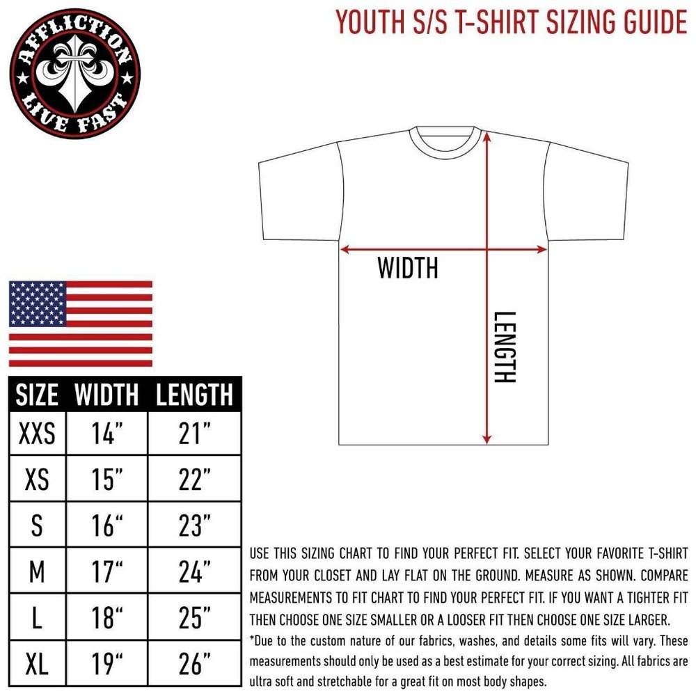 AFFLICTION ROYALE CONNECT Boy’s T-shirt -Youth Tee - Picture 4 of 9